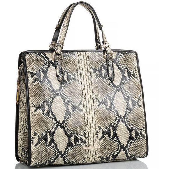 Brahmin Tia of Caviar Felix, Most Luxurious Italian Python Embossed Lthr Tote - Picture 6 of 16